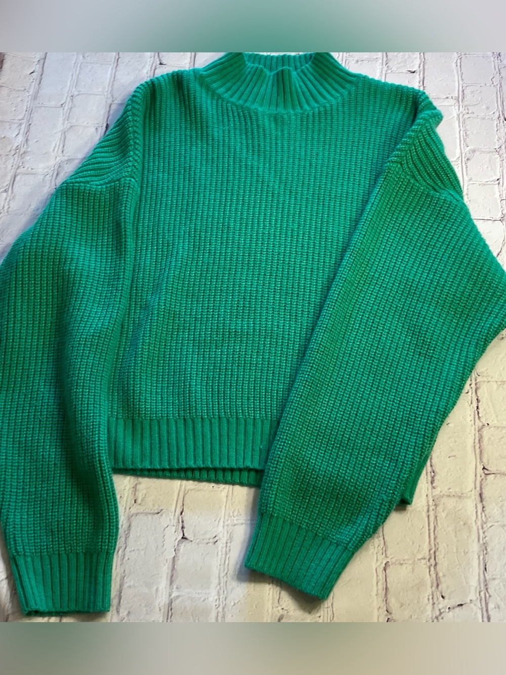 Zaful Emerald Green Ribbed Turtleneck Sweater